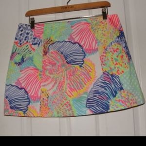 ladies Size 4 Lilly Pulitzer seashell skortJanuary Skort Roar of the Seas